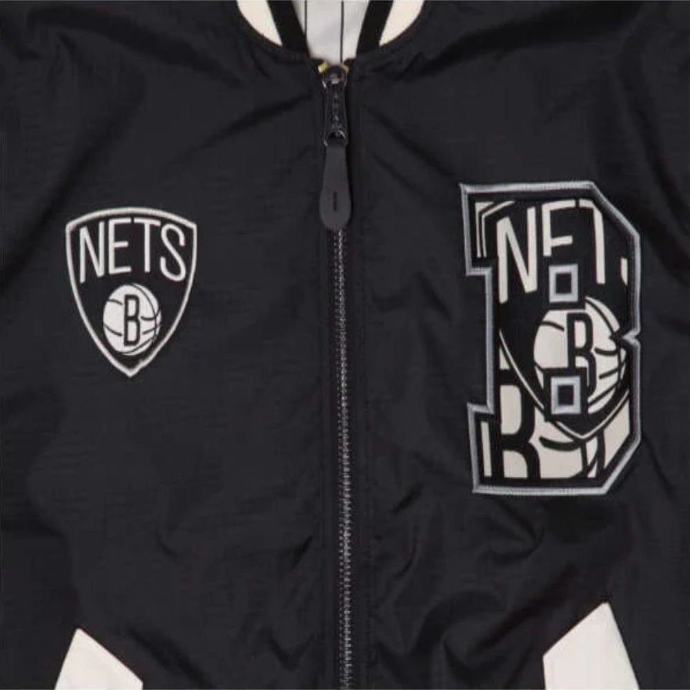 Brooklyn nets x new era x alpha l 2b bomber jacket 3
