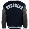 Brooklyn royal giants vintage navyblack wool leather varsity jacket 2