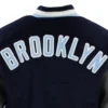 Brooklyn royal giants vintage navyblack wool leather varsity jacket 7
