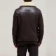 Brown mens shearling leather jacket