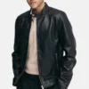 Cafe racer mens black jacket