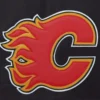 Calgary flames domestic two tone wool and leather jacket black white 3