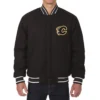 Calgary flames one color black wool jacket