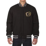 Calgary Flames One Color Black Wool Jacket
