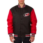 Carolina Hurricanes Front Hit Black/Red Polyester Jacket