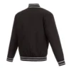 Carolina hurricanes front hit black varsity jacket