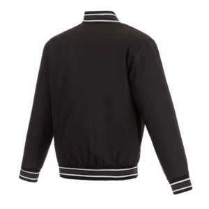 Carolina hurricanes front hit black varsity jacket