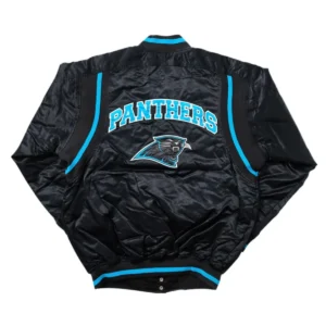 Carolina panthers vintage black satin jacket