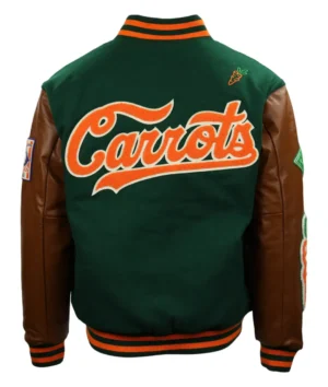 Carrots arlington heights collection greenbrown wool leather varsity jacket 2