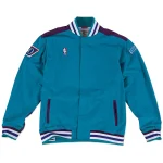 Charlotte Hornets Authentic Warm-Up Blue Satin Jacket