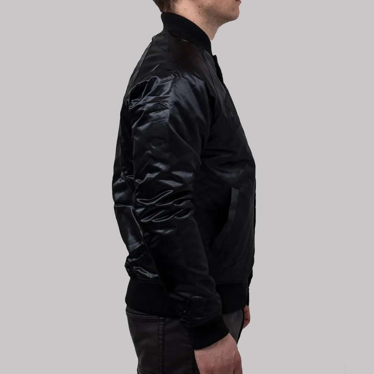 Charlotte hornets black tonal full snap bomber jacket