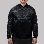 Charlotte Hornets Tonal Black Satin Jacket