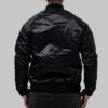 Charlotte hornets black tonal satin jacket