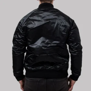 Charlotte hornets black tonal satin jacket