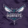 Charlotte hornets force play satin varsity jacket purple