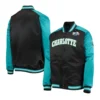 Charlotte hornets hardwood classics reload 30 satin varsity jacket