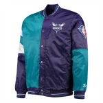 Charlotte Hornets Leader Green/Purple Satin Jacket