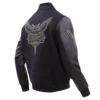 Charlotte hornets pro standard black and gold varsity jacket 3