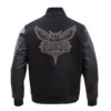 Charlotte hornets pro standard black and gold varsity jacket 4