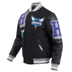 Charlotte Hornets Mashup Wool/Leather Jacket