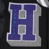 Charlotte hornets pro standard mashup wool and leather varsity jacket 6