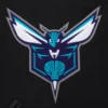 Charlotte hornets pro standard mashup wool and leather varsity jacket 7