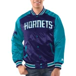 Charlotte Hornets Renegade Purple/Teal Satin Jacket