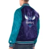 Charlotte hornets renegade satin varsity jacket purple teal 2