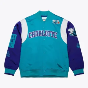 Charlotte hornets team origins satin jacket
