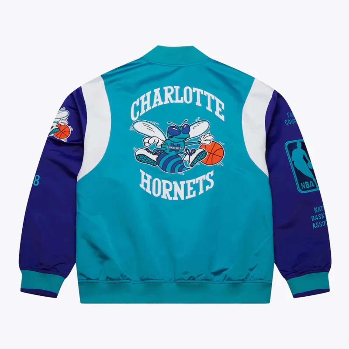 Charlotte hornets team origins teal bomber jacket