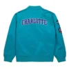 Charlotte hornets vintage logo satin bomber jacket
