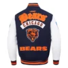 Chicago bears best of mens wool and leather jacket