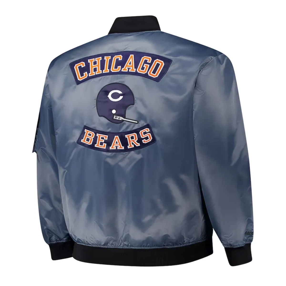 Chicago bears big tall gray satin jacket