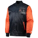 Chicago Bears Locker Room Throwback Navy/Orange Satin Jacket