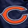 Chicago bears old english full snap satin varsity jacket navy 3 1