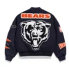 Chicago bears pennant navy varsity jacket