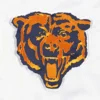 Chicago bears pitch full snap satin varsity jacket white black
