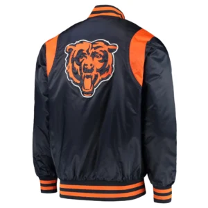 Chicago bears prime time full snap satin varsity jacket navy 1