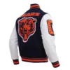 Chicago bears pro standard mashup wool and leather varsity jacket 3
