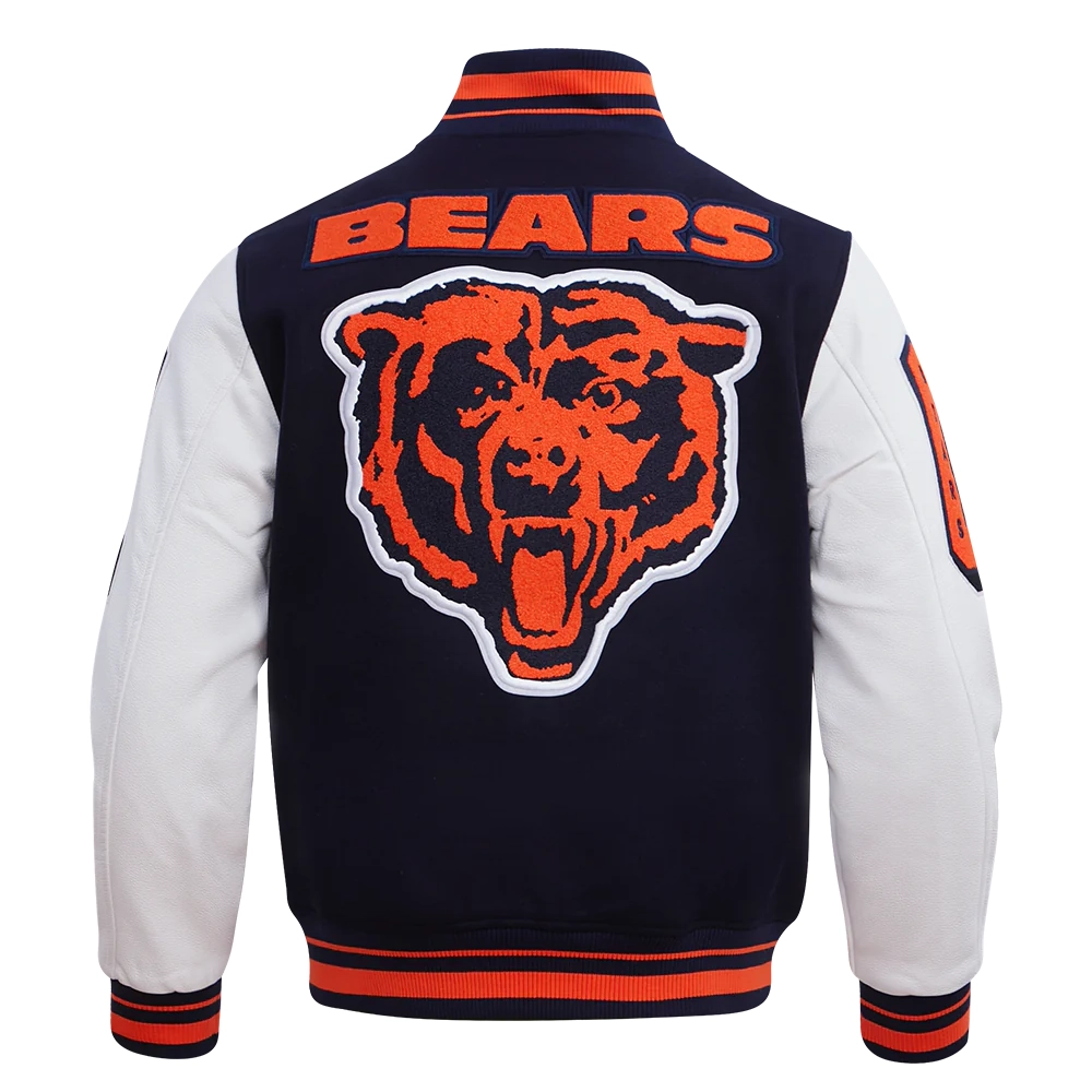 Chicago bears pro standard mashup wool and leather varsity jacket 4