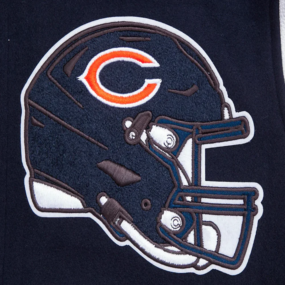 Chicago bears pro standard mashup wool and leather varsity jacket 5