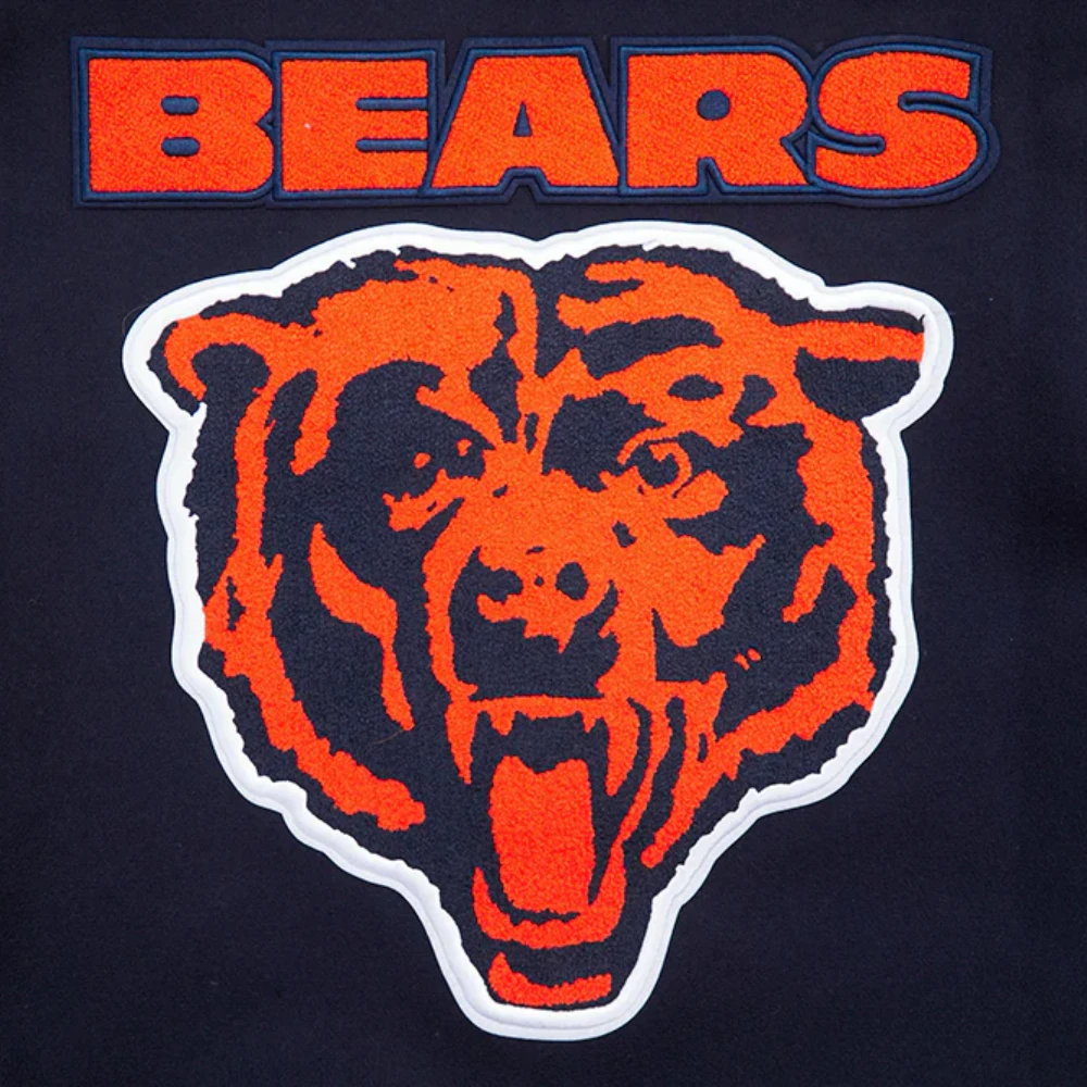 Chicago bears pro standard mashup wool and leather varsity jacket 9