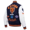 Chicago bears pro standard old english wool and leather varsity jacket 3