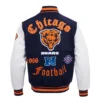 Chicago bears pro standard old english wool and leather varsity jacket 4