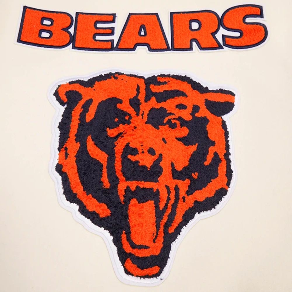 Chicago bears pro standard retro classic white and black varsity jacket 10