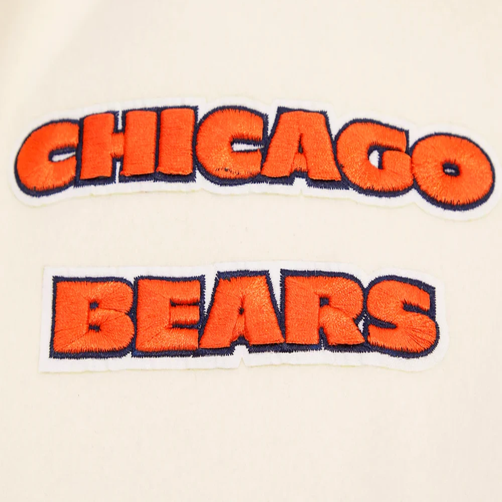 Chicago bears pro standard retro classic white and black varsity jacket 5
