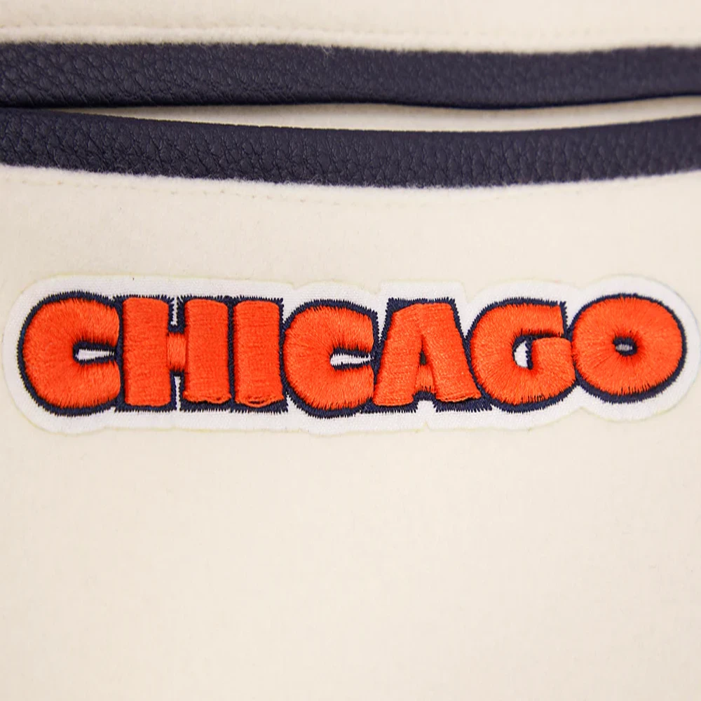 Chicago bears pro standard retro classic white and black varsity jacket 6