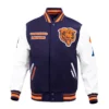 Chicago bears pro standard retro classic wool and leather varsity jacket 2