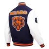 Chicago bears pro standard retro classic wool and leather varsity jacket 3