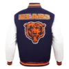Chicago bears pro standard retro classic wool and leather varsity jacket 4